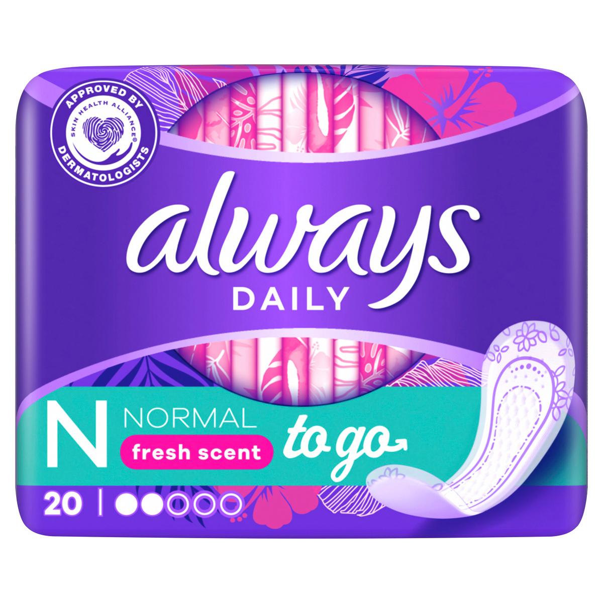 Always Slipeinlagen Normal to go – mit Geruchsneutralisierung