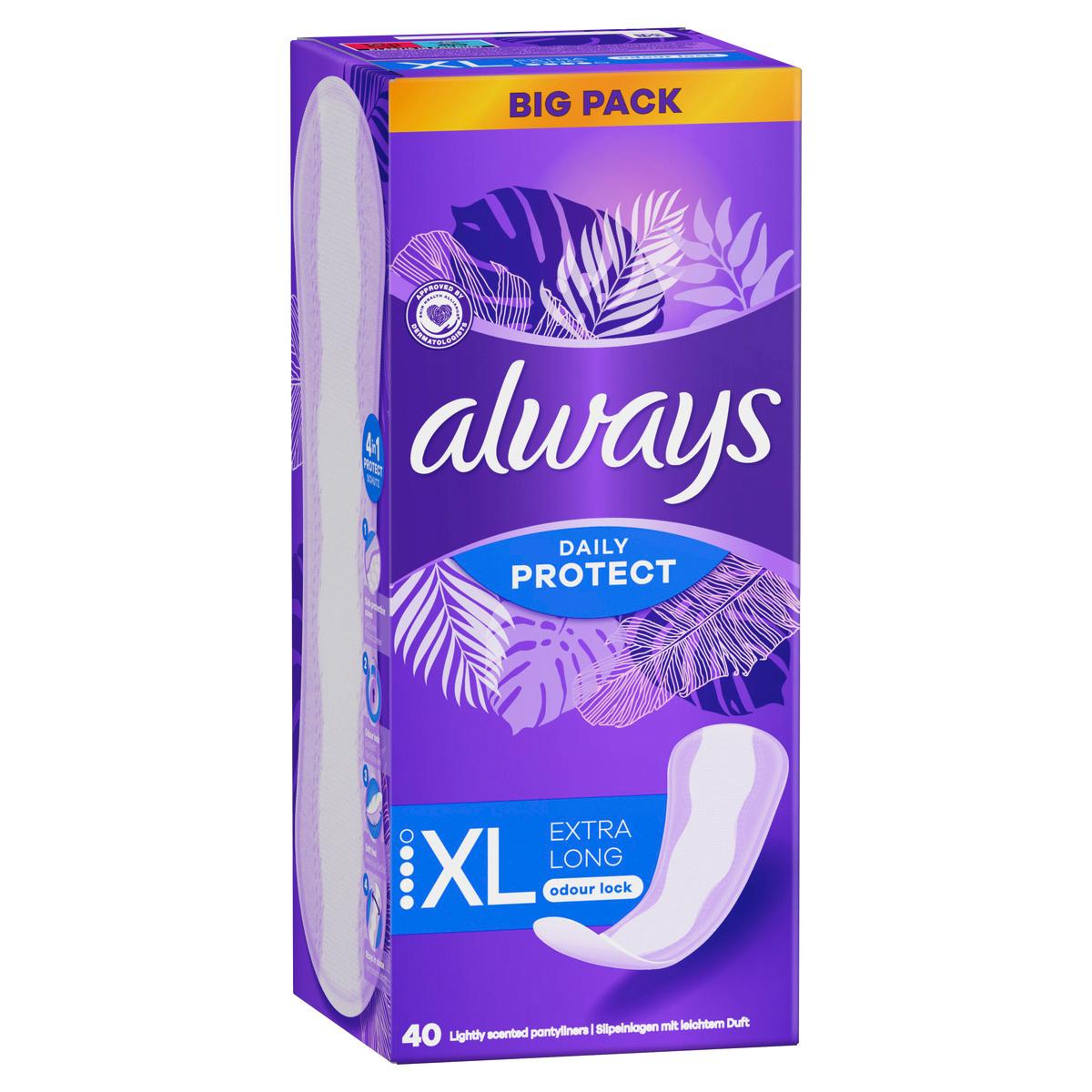 Produktbild Always DAILY Slipeinlagen Protect Extra Long mit leichtem Duft BigPack 40ST 2 von 9