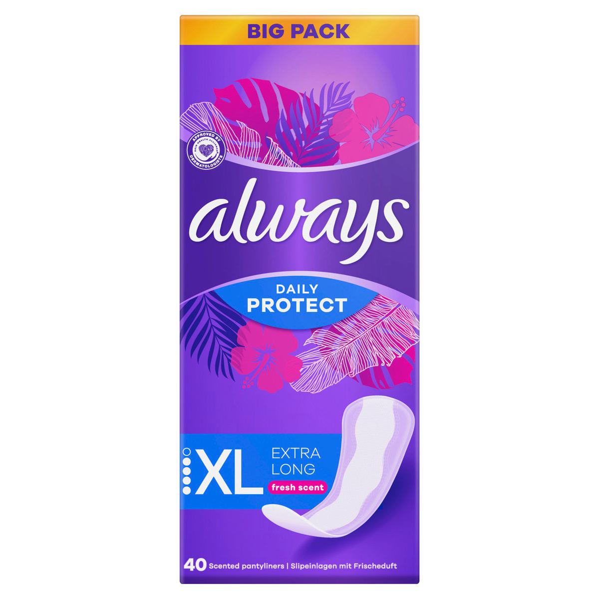 Produktbild Always DAILY Slipeinlagen Protect Extra Long mit Frischeduft BigPack 40ST 2 von 12