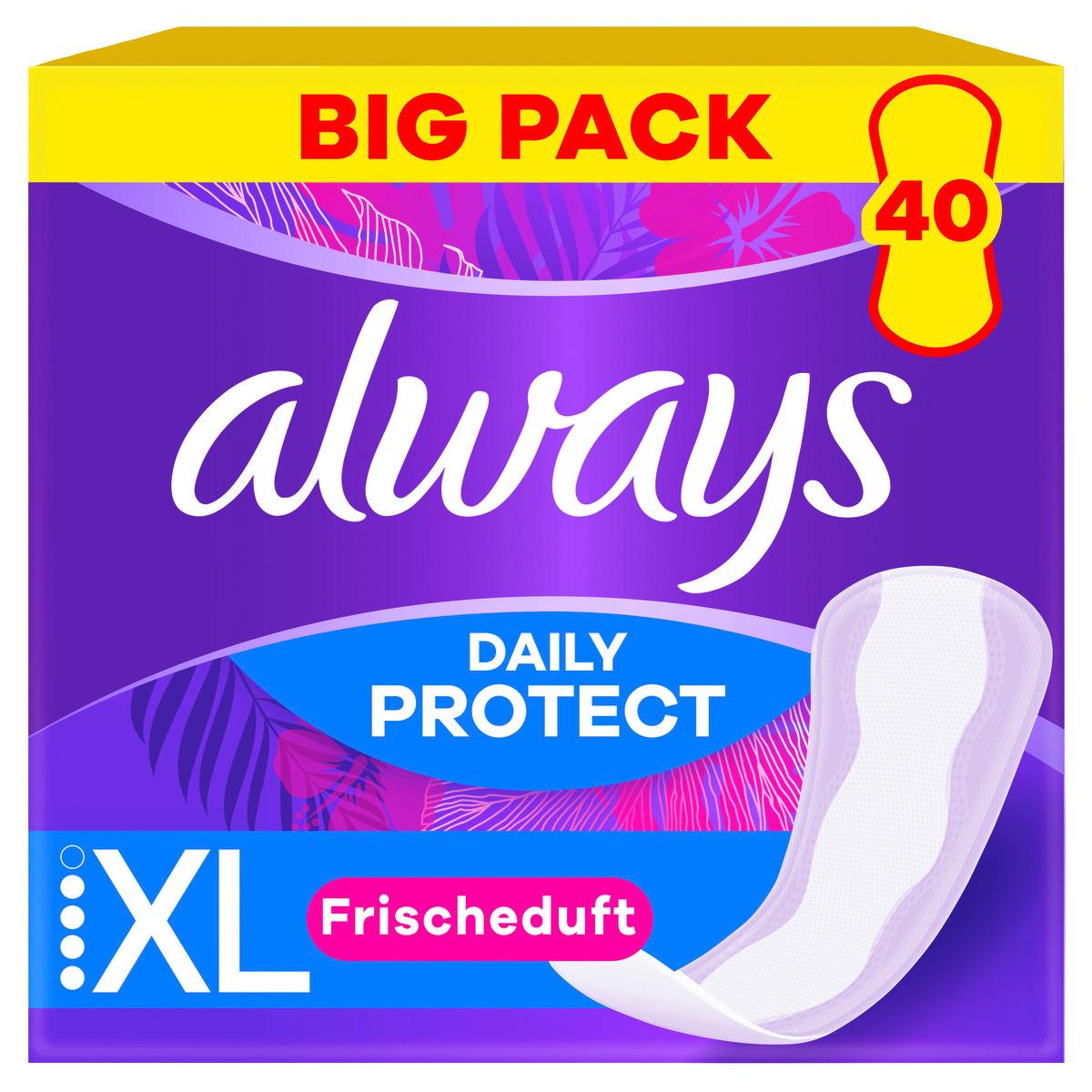 Always DAILY Slipeinlagen Protect Extra Long mit Frischeduft BigPack 40ST
