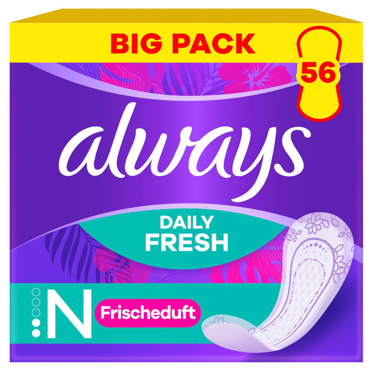 Always DAILY Slipeinlagen Fresh Normal mit Frischeduft BigPack 56 Stück