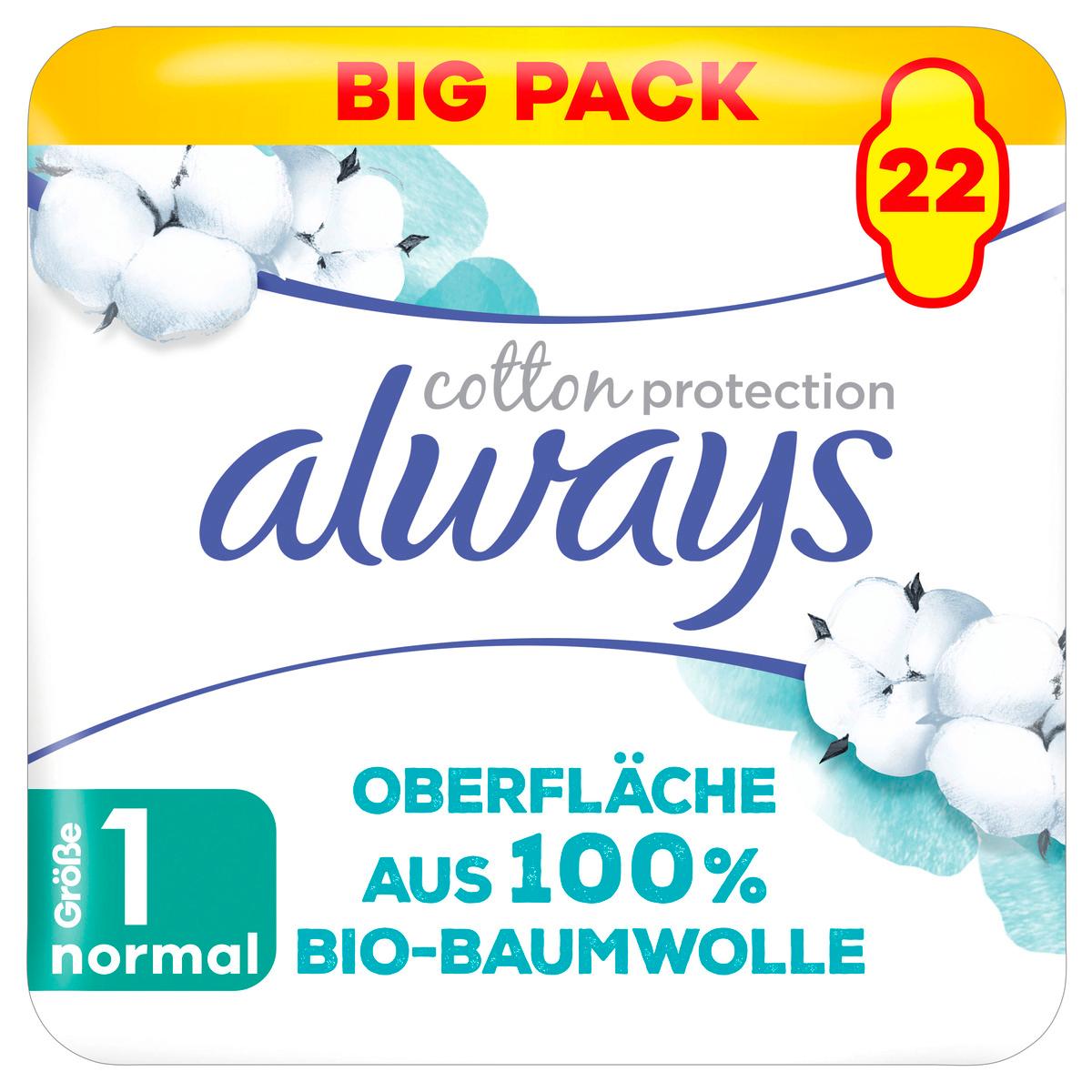 Always Ultra Damenbinden Cotton Protection Normal mit Flügeln 22 BigPack