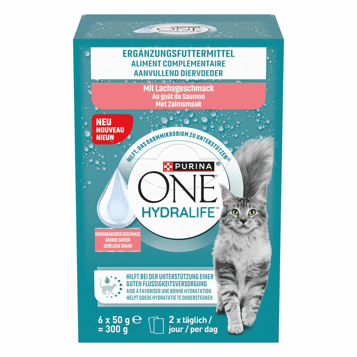 PURINA ONE Katzennassfutter Hydralife Lachs 6x50g