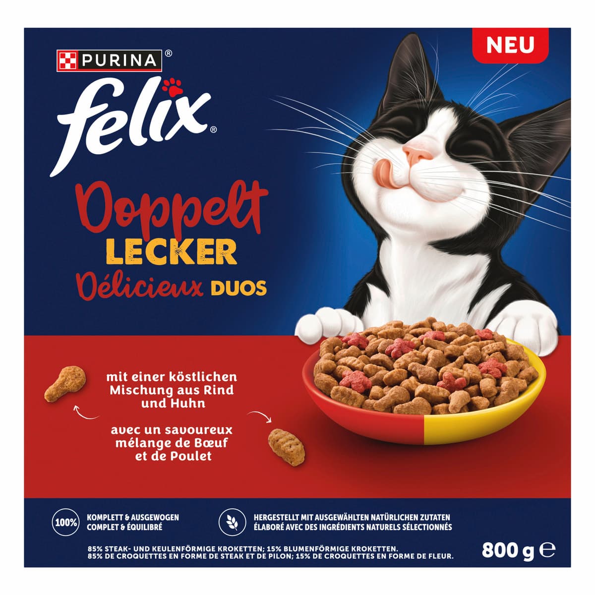 FELIX Doppelt Lecker Katzentrockenfutter 