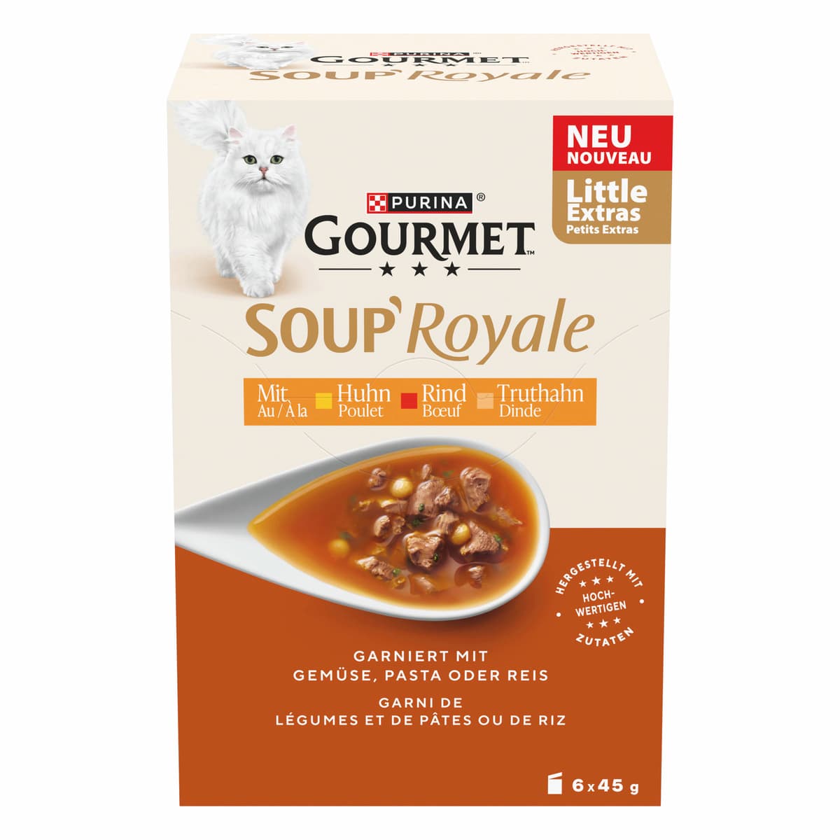 PURINA GOURMET Soup Royale Katzensuppe 6x45g Multipack