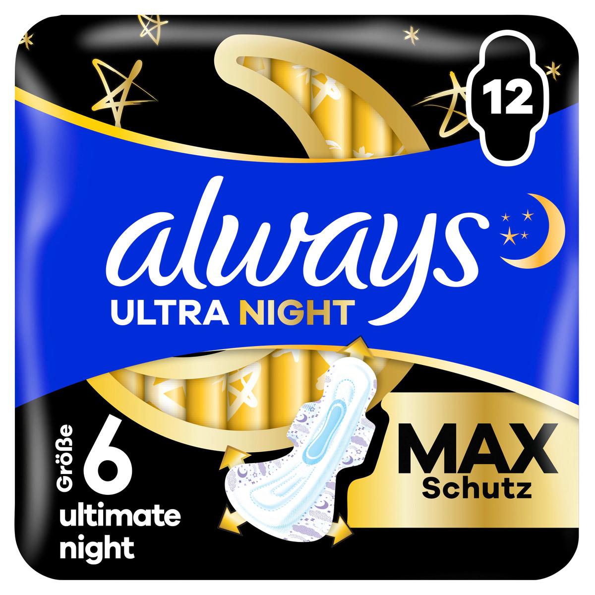 Produktbild Always Damenbinden Ultimate Night - Max Protection mit Flügeln BigPack  2 von 7