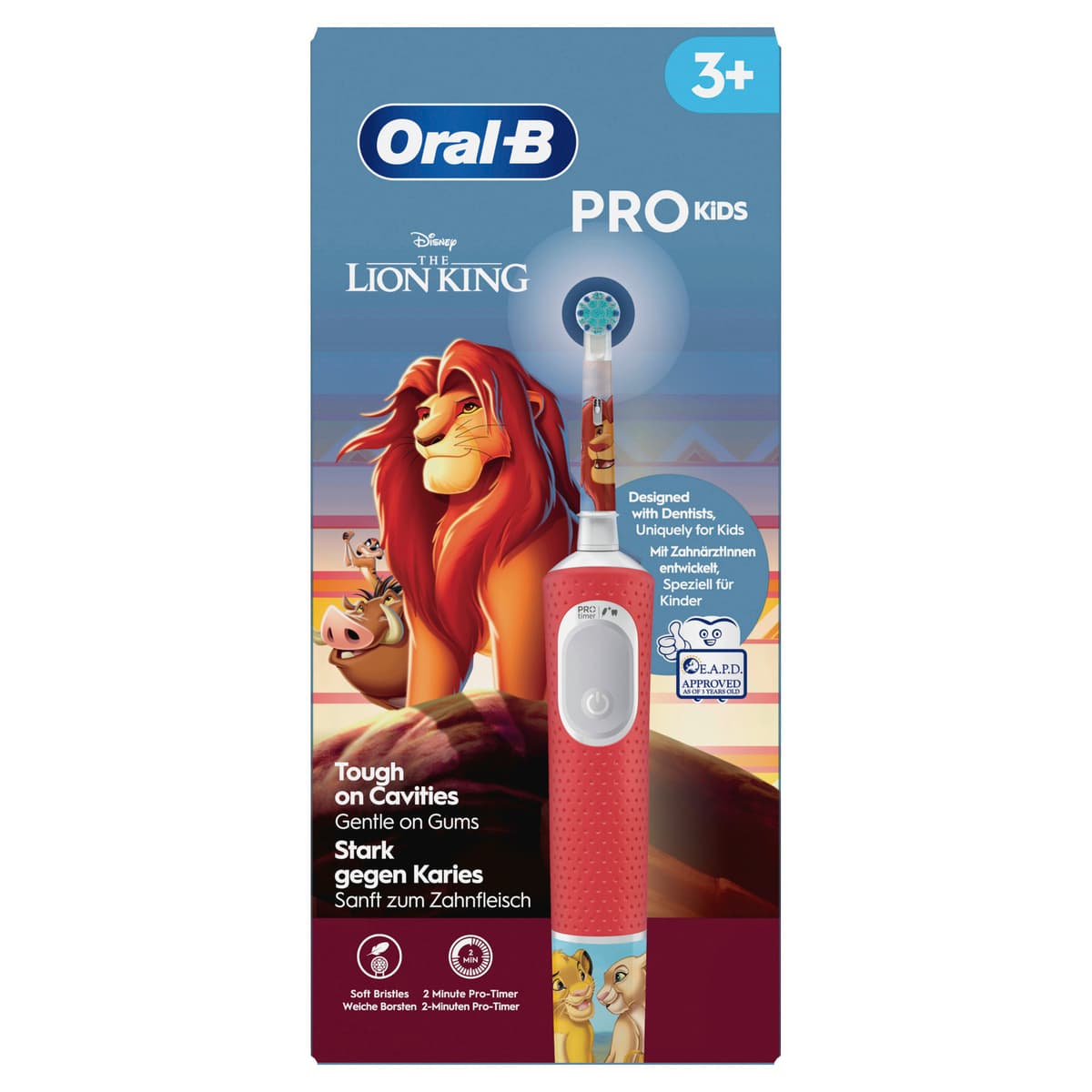Oral-B Pro Kids 3+ elektrische Zahnbürste König der Löwen