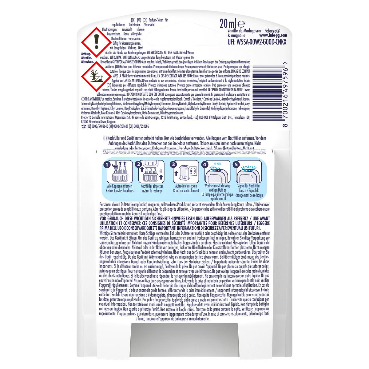 Produktbild Febreze 3VOLUTION Lufterfrischer Duftstecker Nachfüllflakon Vanille  2 von 6