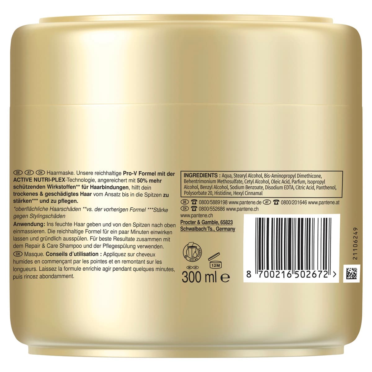 Produktbild Pantene PRO-V Haarmaske Repair & Care Keratin Reconstruct 3 von 9