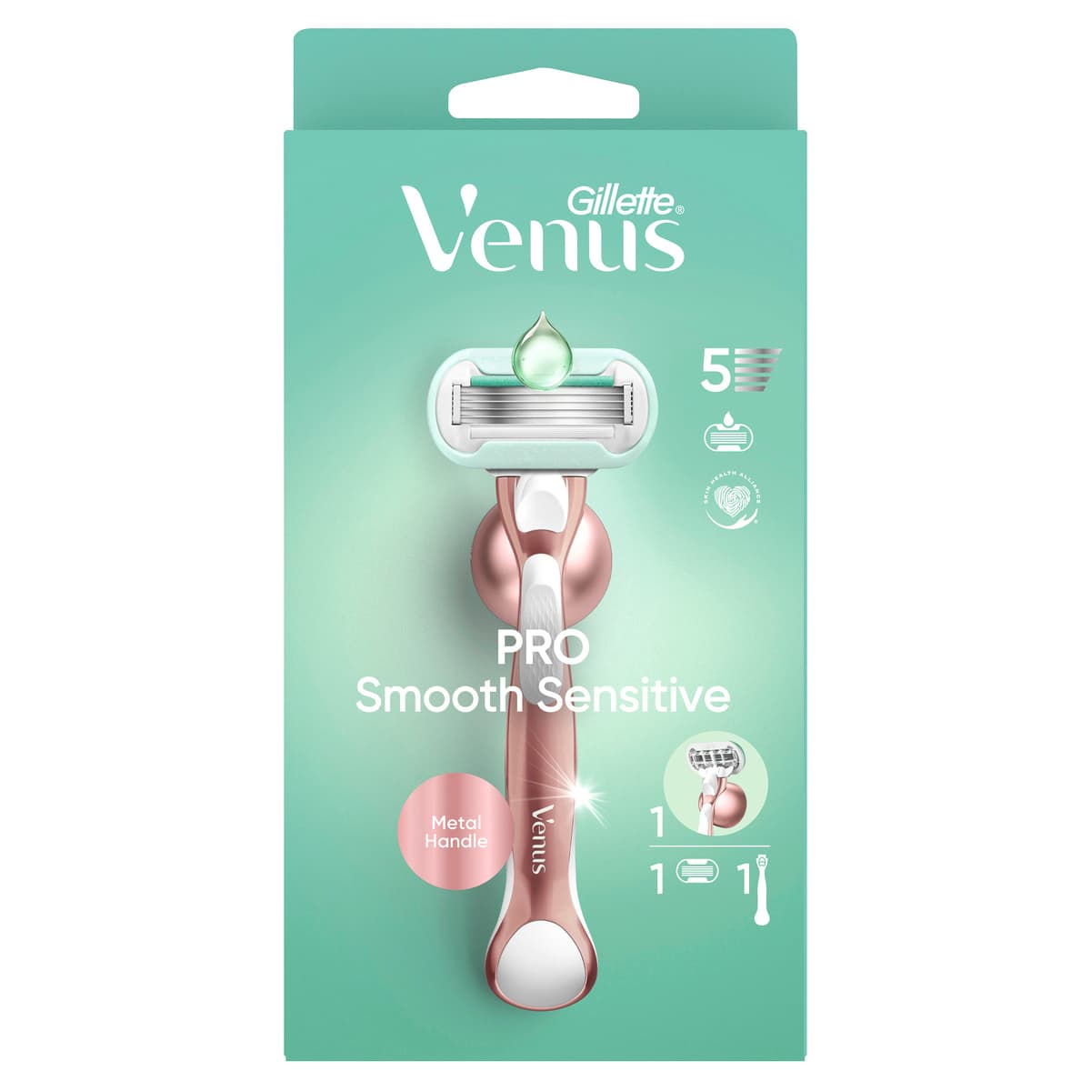 Gillette Venus Rasierer Deluxe Smooth Sensitive Rosegold