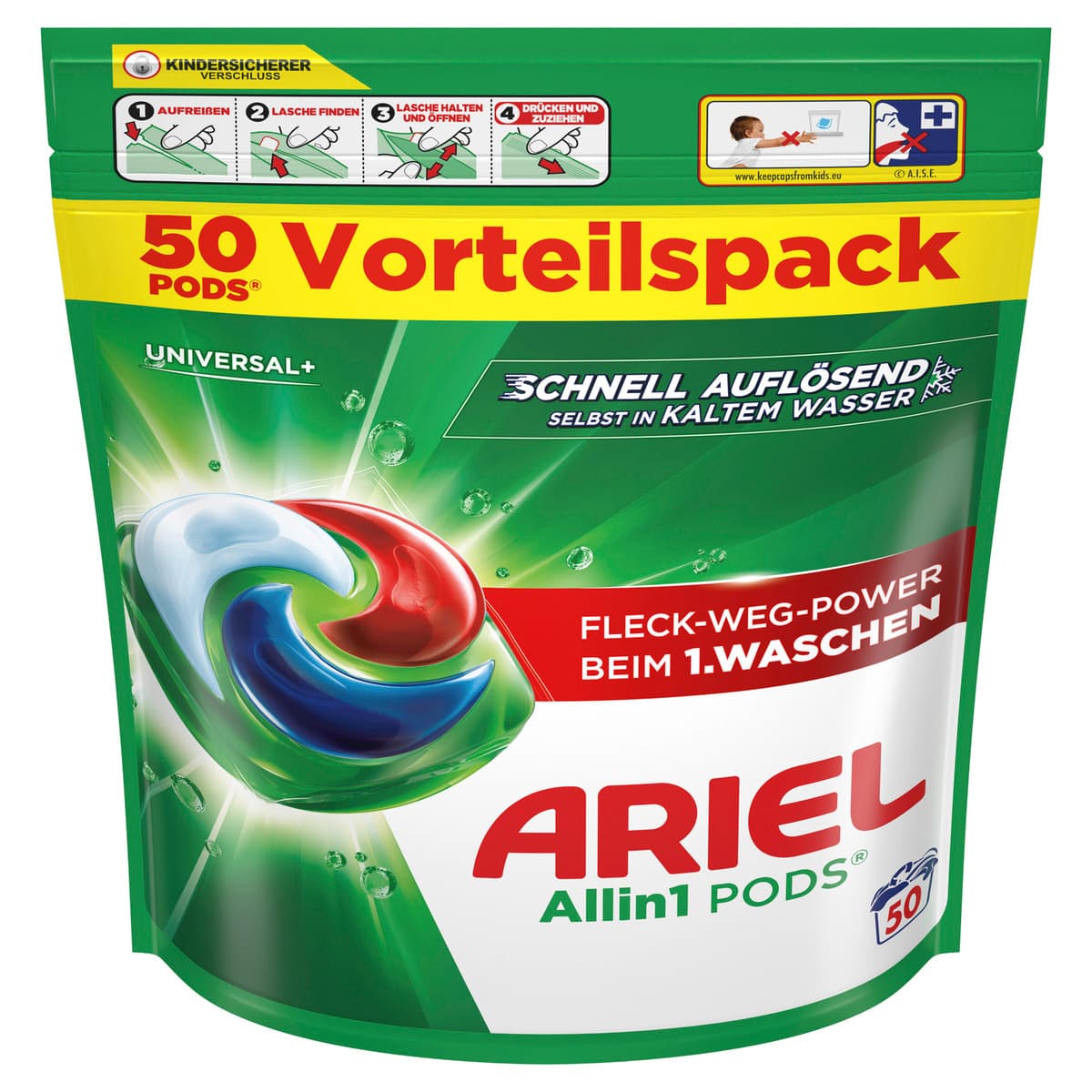 Produktbild Ariel Vollwaschmittel Universal Pods 100WL 3 von 10