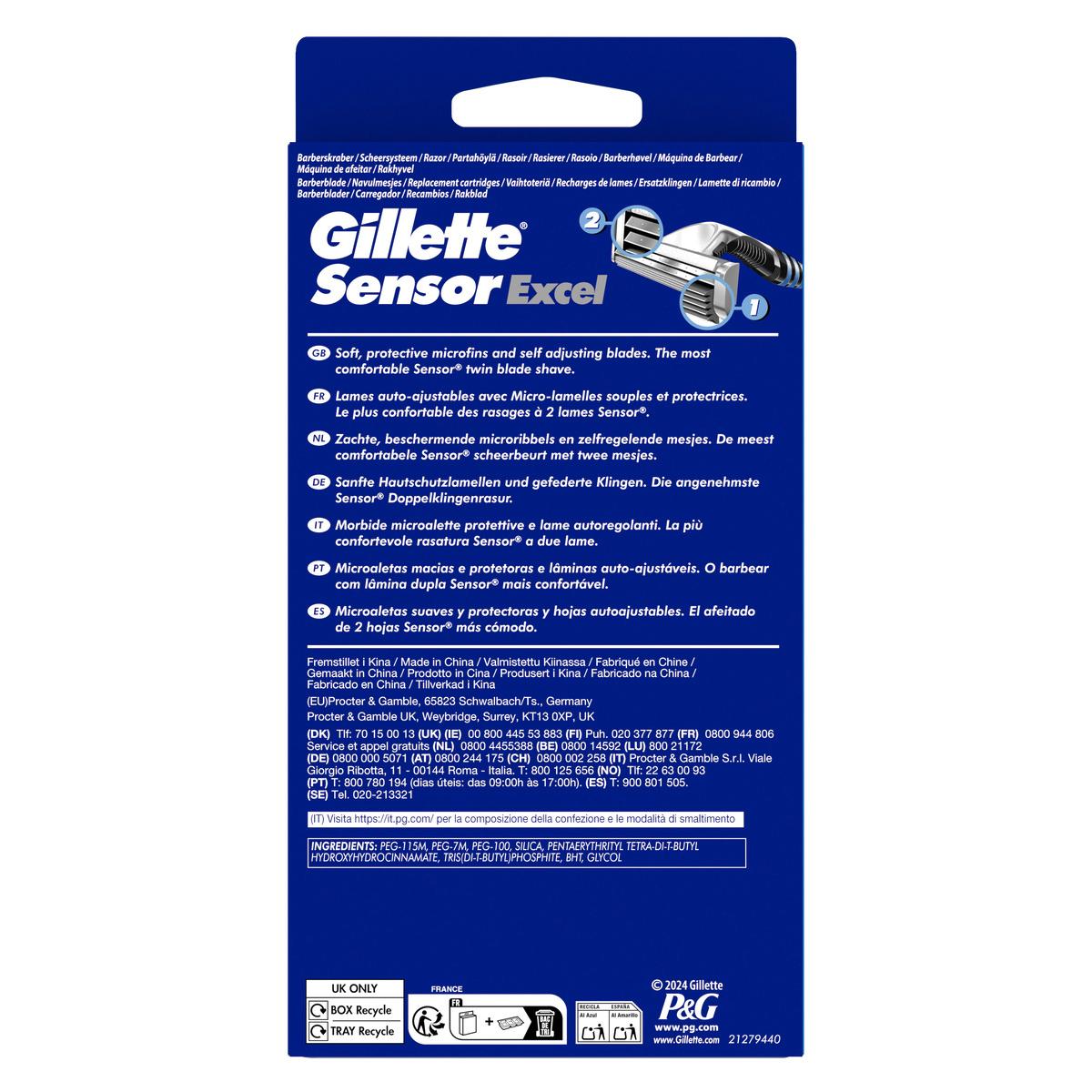 Produktbild Gillette Sensor Excel Rasierer Universal mit 5 Klingen  3 von 6