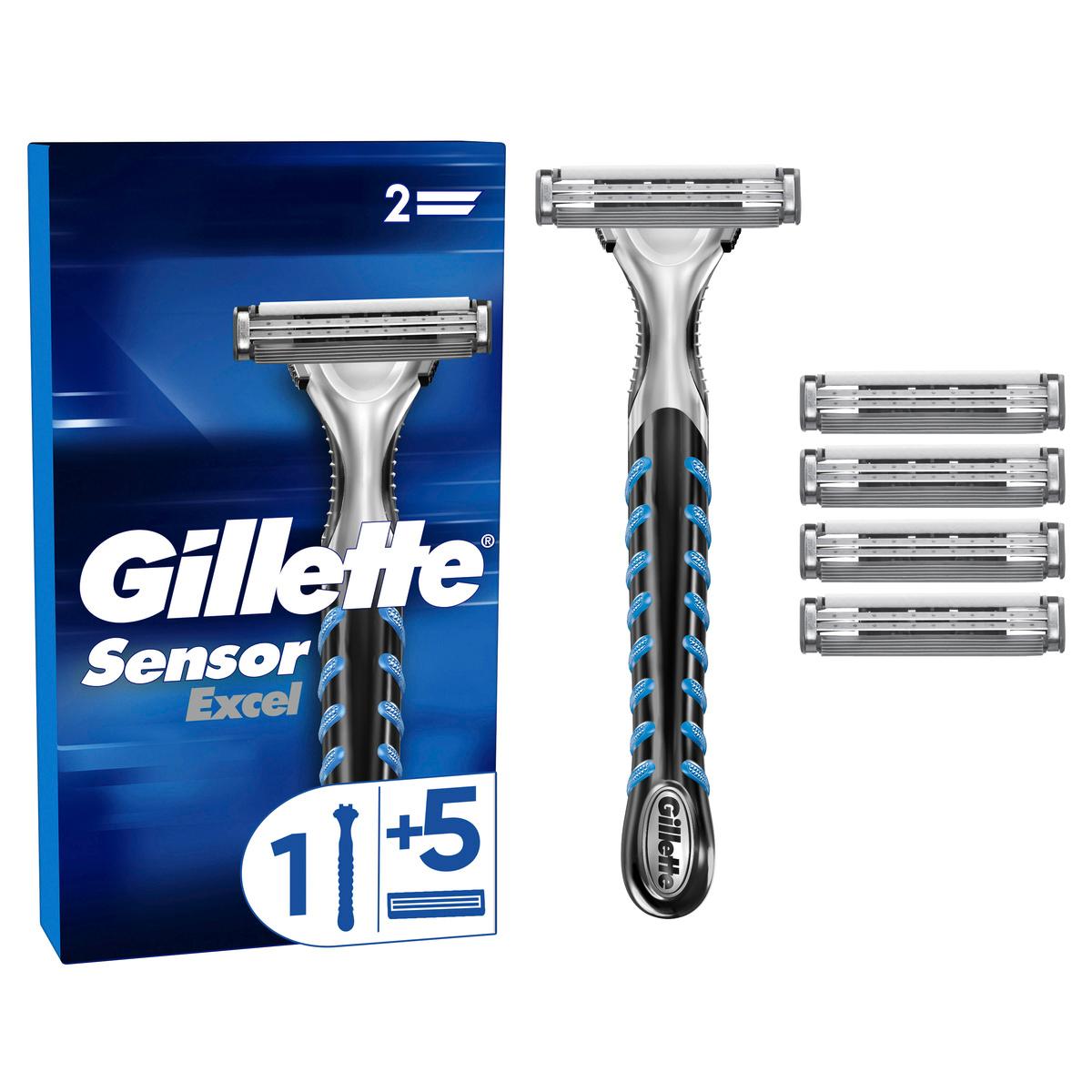 Produktbild Gillette Sensor Excel Rasierer Universal mit 5 Klingen  2 von 6