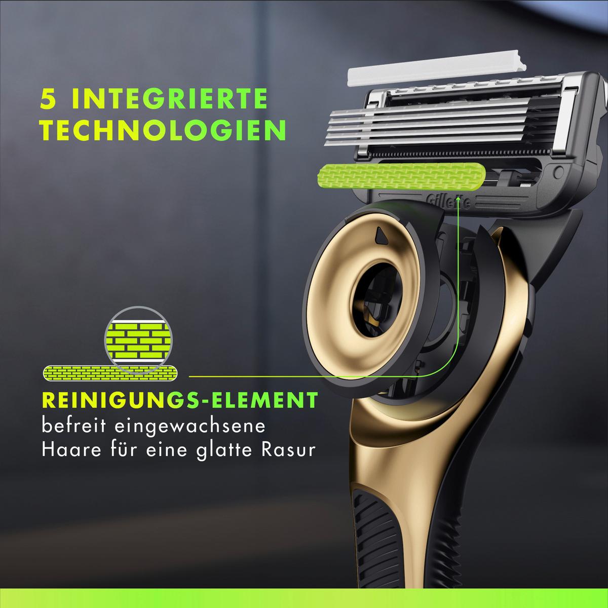 Produktbild Gillette Labs Rasierer Gold mit 2 Klingen  + Duschhänger + Reiseetui 1 ST 4 von 8