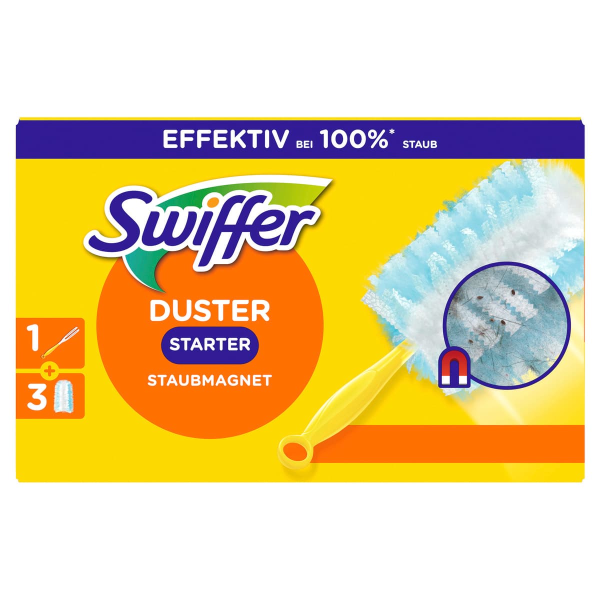 Produktbild Swiffer Staubmagnet Starterset Griff + 3 Tücher  3 von 7