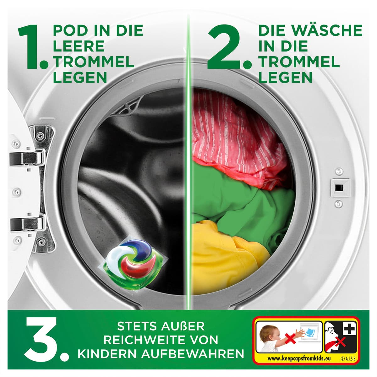 Produktbild Ariel Colorwaschmittel Pods Color+ 100WL 2 von 8