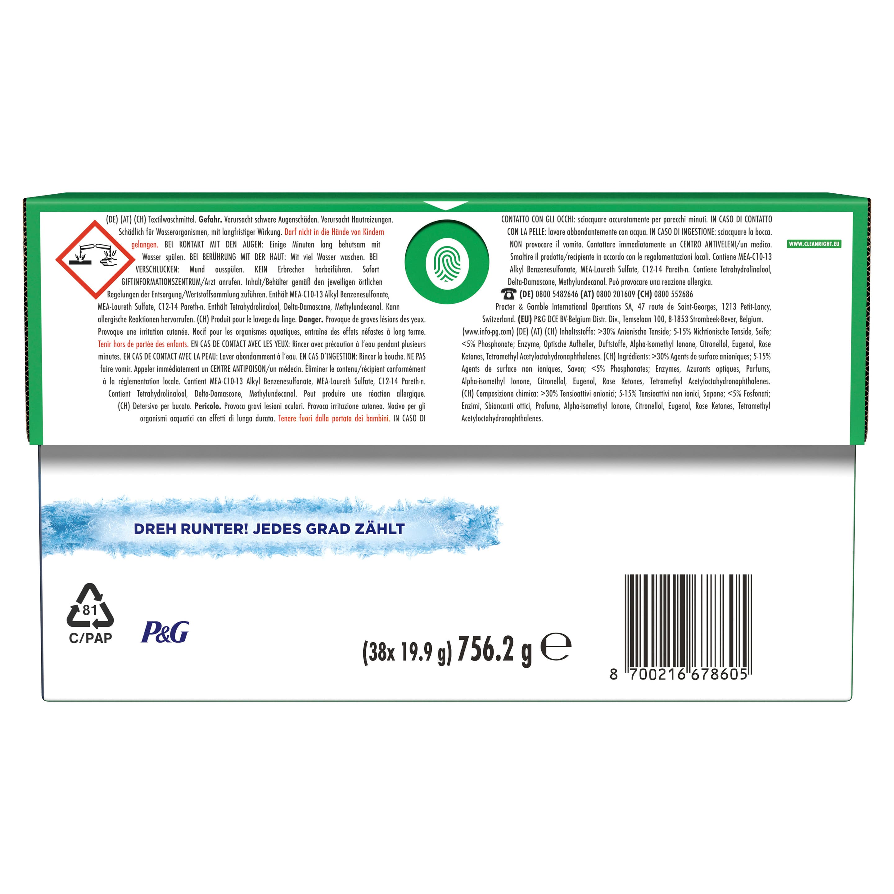 Produktbild Ariel Colorwaschmittel All-in-1 Pods Color - 38WL 2 von 2