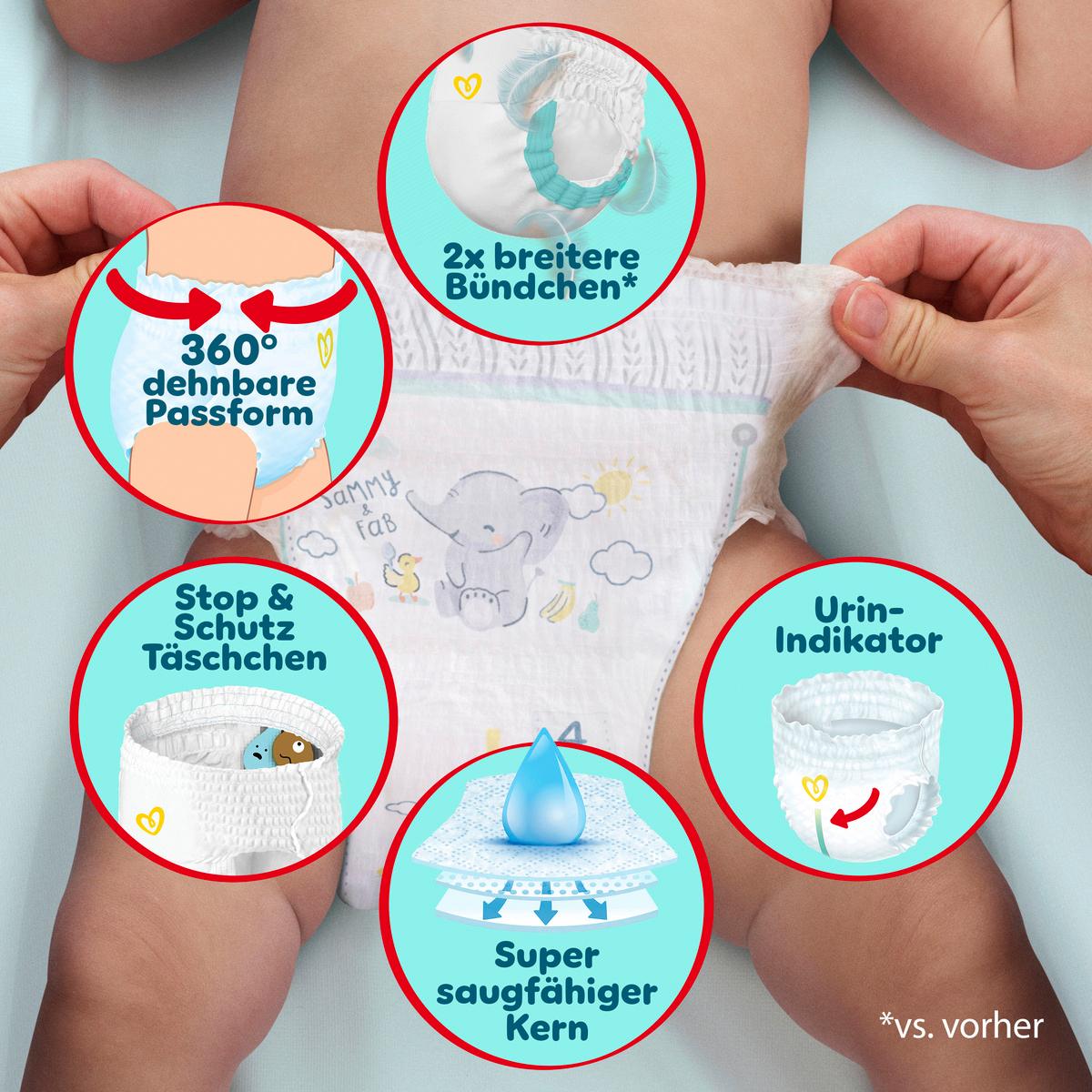 Produktbild Pampers Premium Protection Pants Windeln Gr.6 Extra Large 13-19kg Big Pack  8 von 11