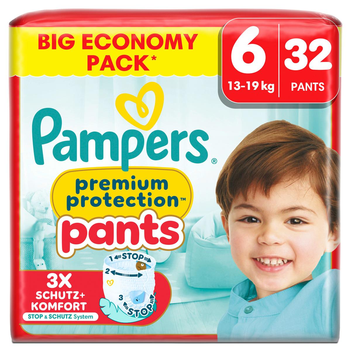 Pampers Premium Protection Pants Windeln Gr.6 Extra Large 13-19kg Big Pack 