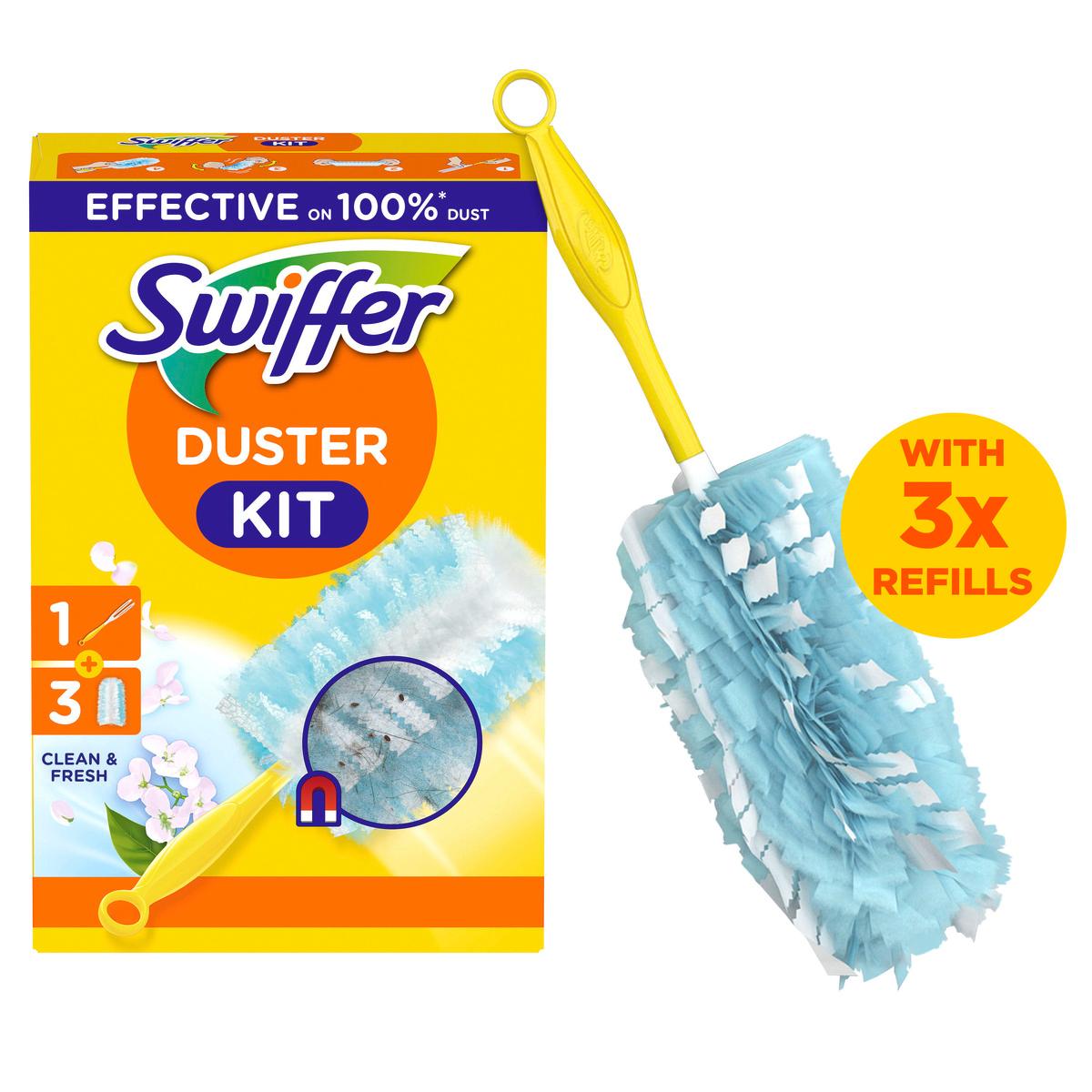 Produktbild Swiffer Staubmagnet Starterset Griff + 3 Tücher mit Duft 2 von 8