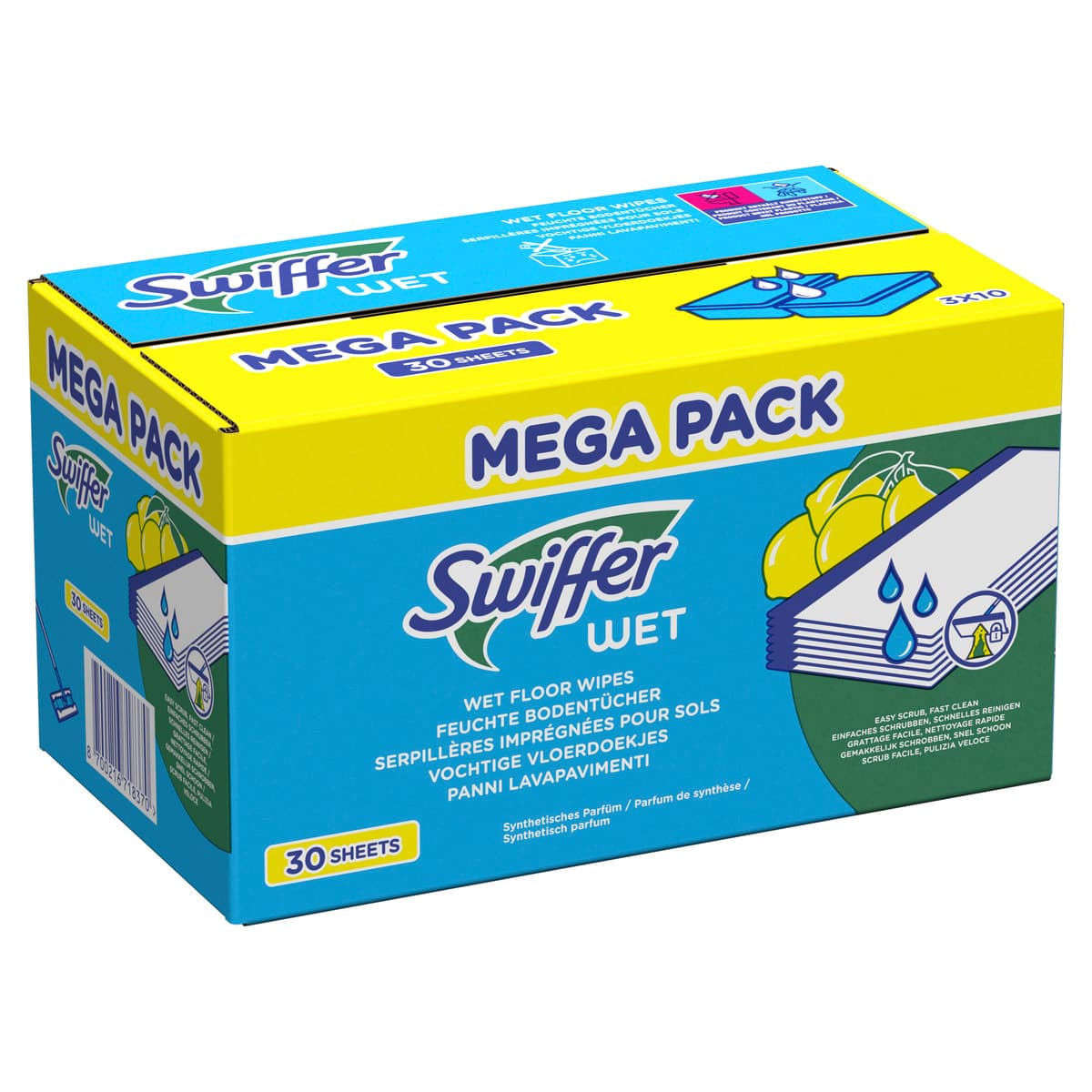 Produktbild Swiffer Wischtücher nass Nachfüllpackung Citrus Fresh Mega Pack 2 von 13