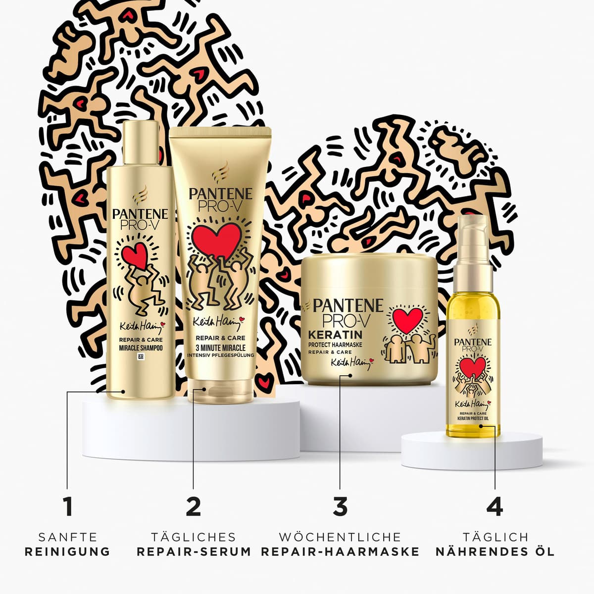 Produktbild Pantene PRO-V Haarshampoo Keith Haring Repair & Care Miracle Serum 6 von 8