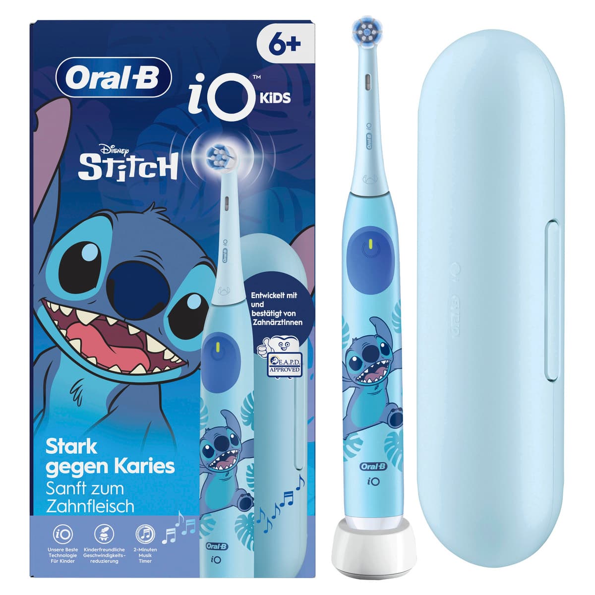 Oral-B iO Elektrische Zahnbürste Kids 6+ mit Reiseetui Stitch