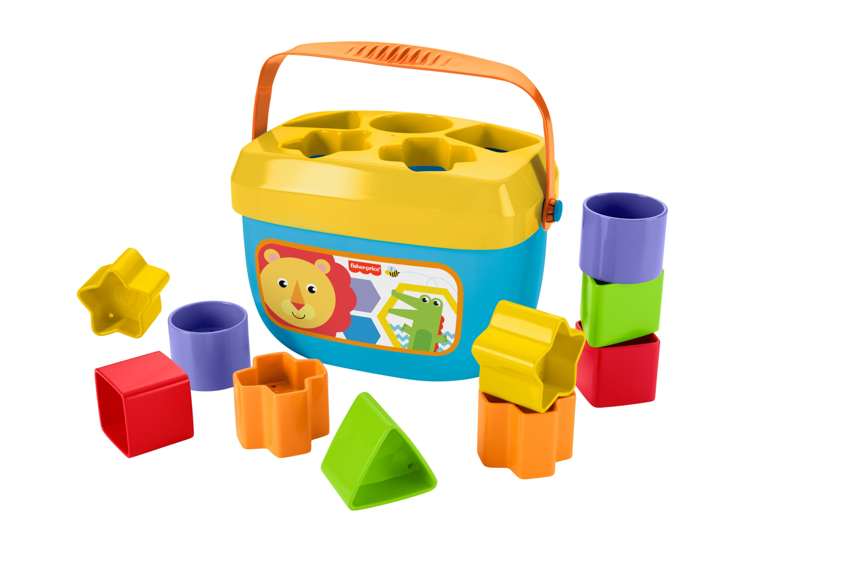 Fisher-Price Babys erste Bausteine, Motorikwürfel, Steckspiel, Bauklötze, Steckwürfel