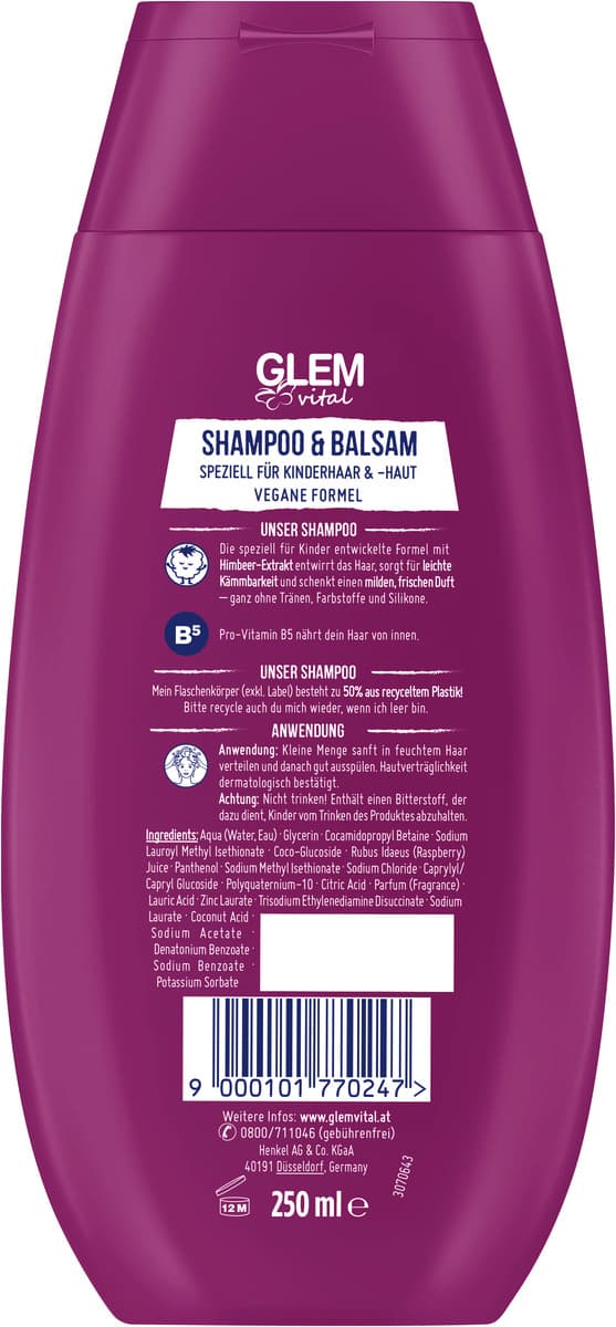 Glem Vital Kids Girls Shampoo & Balsam online bestellen | MÜLLER