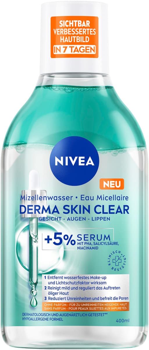 NIVEA Derma Skin Clear Gesicht Augen Lippen +5% Serum 