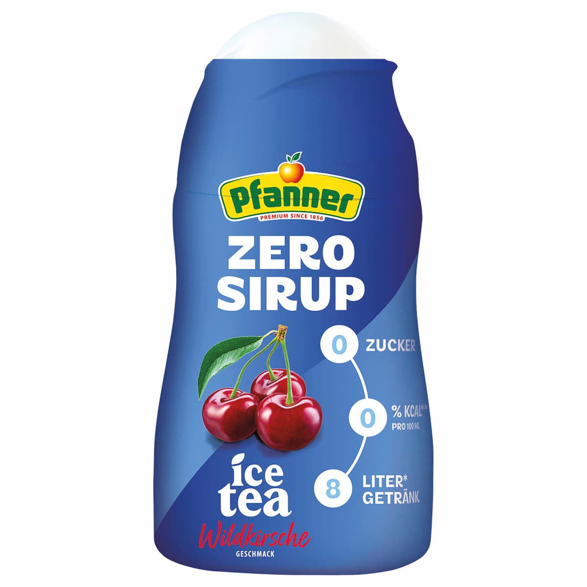 Pfanner Eistee Wildkirsche Zero Sirup 