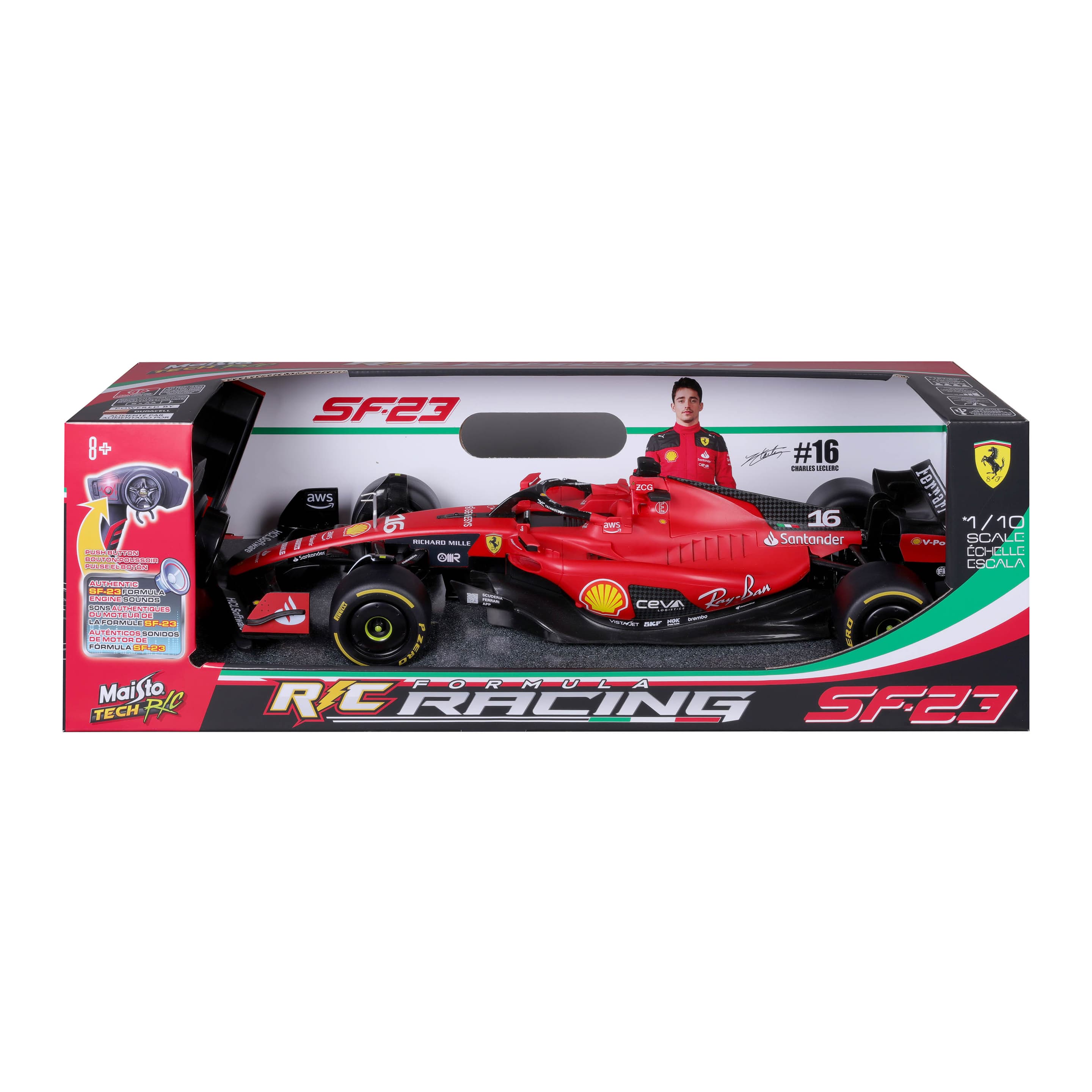 Produktbild Maisto Tech - 1:10 F1 Ferrari SF-23 (2023) (2,4 GHz) mit Sound - Charles Leclerc 3 von 5