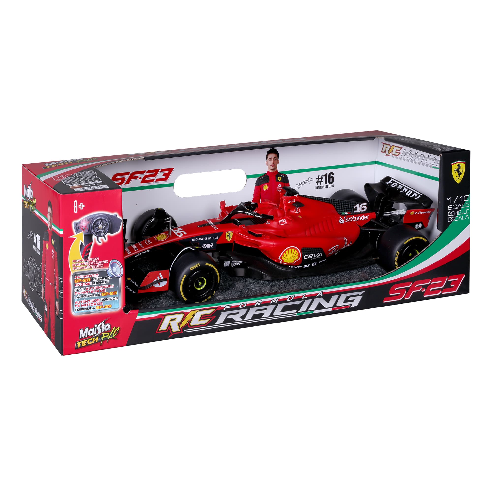 Produktbild Maisto Tech - 1:10 F1 Ferrari SF-23 (2023) (2,4 GHz) mit Sound - Charles Leclerc 5 von 5