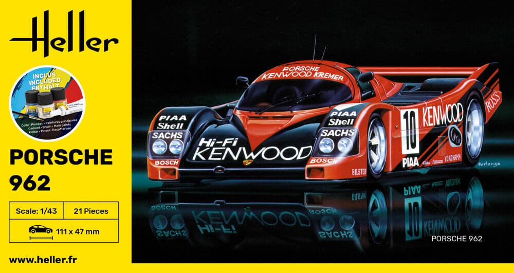 Produktbild Heller: STARTER KIT Porsche 962 in 1:43 (1000561090) 4 von 6