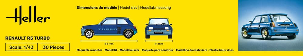 Produktbild Heller: STARTER KIT Renault R5 Turbo in 1:43 (1000561500) 5 von 7