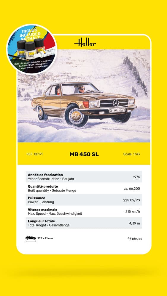 Produktbild Heller: STARTER KIT MB 450SL in 1:43 (1000561710) 2 von 6