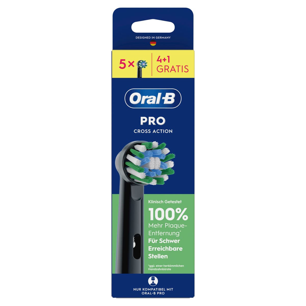 Oral-B Aufsteckbürsten Pro CrossAction Schwarz 