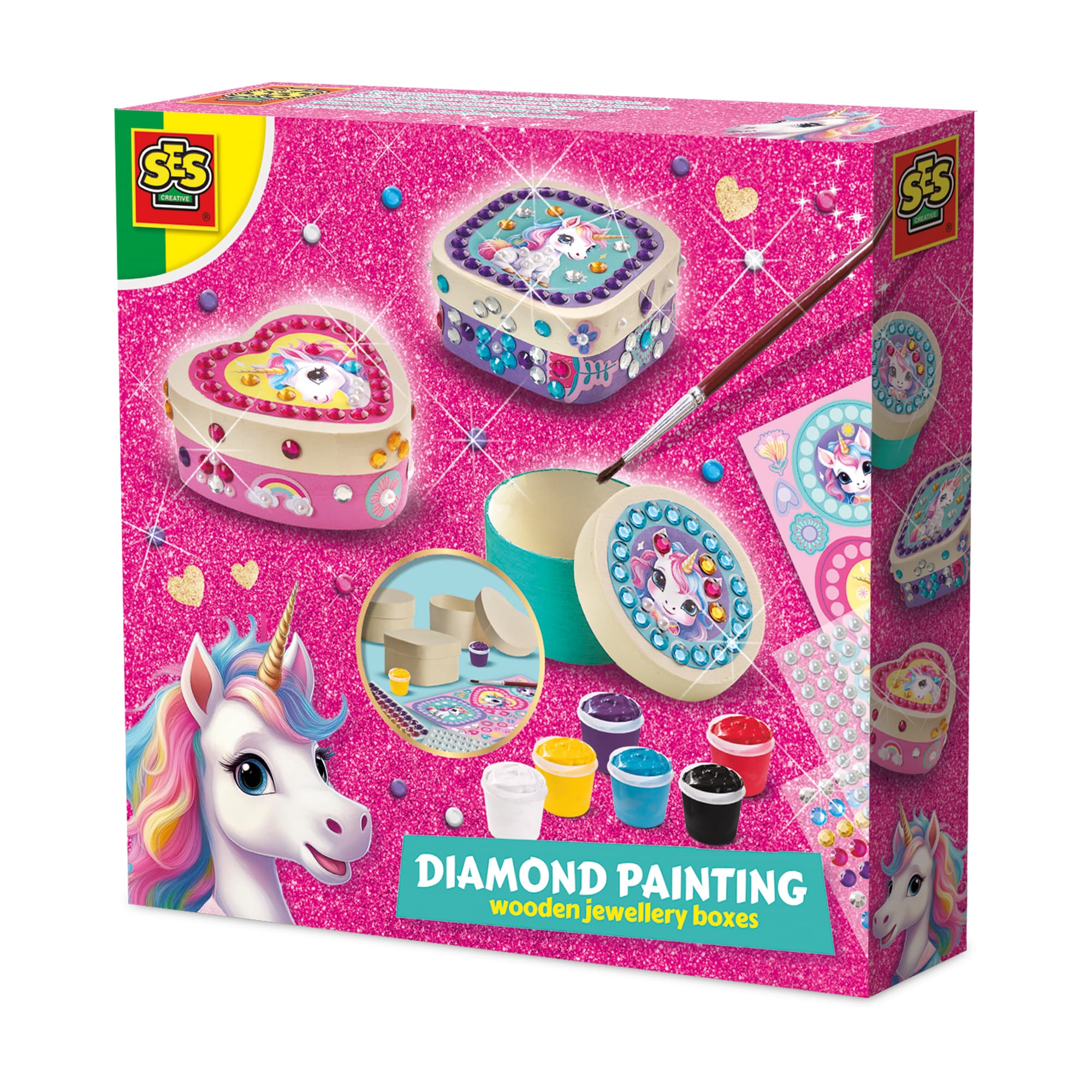 SES Creative - Unicorn - Diamond Painting Schmuckkästchen