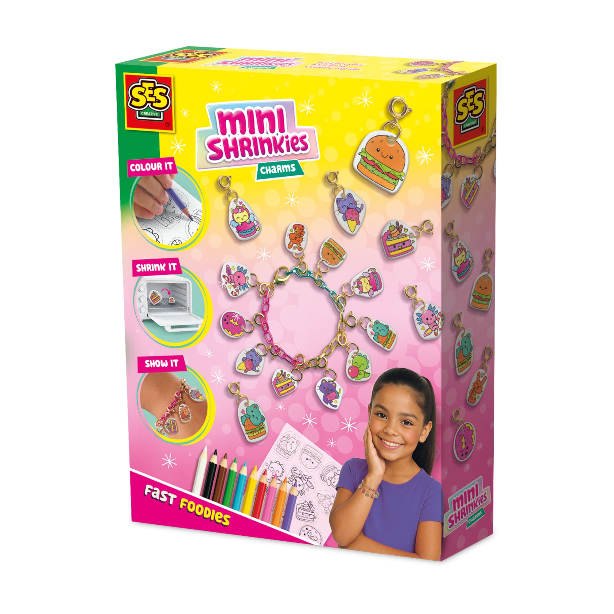 SES Creative Mini Shrinkies Charms Fast Foodies ab 5 Jahren