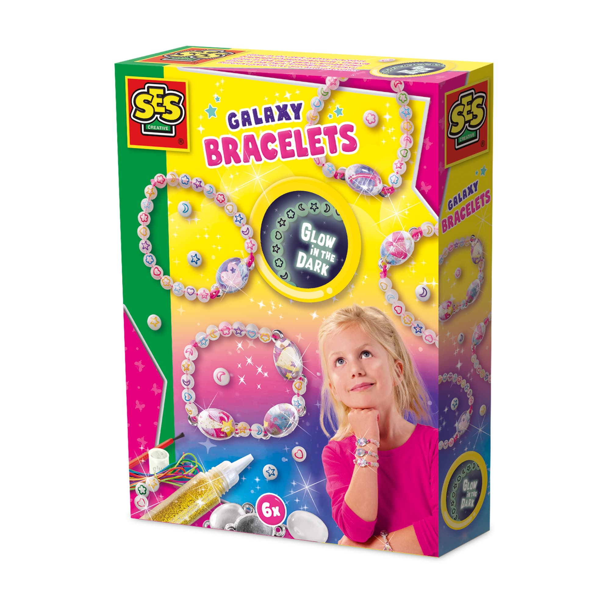 SES Creative - Glow in the Dark Armbänder Galaxy