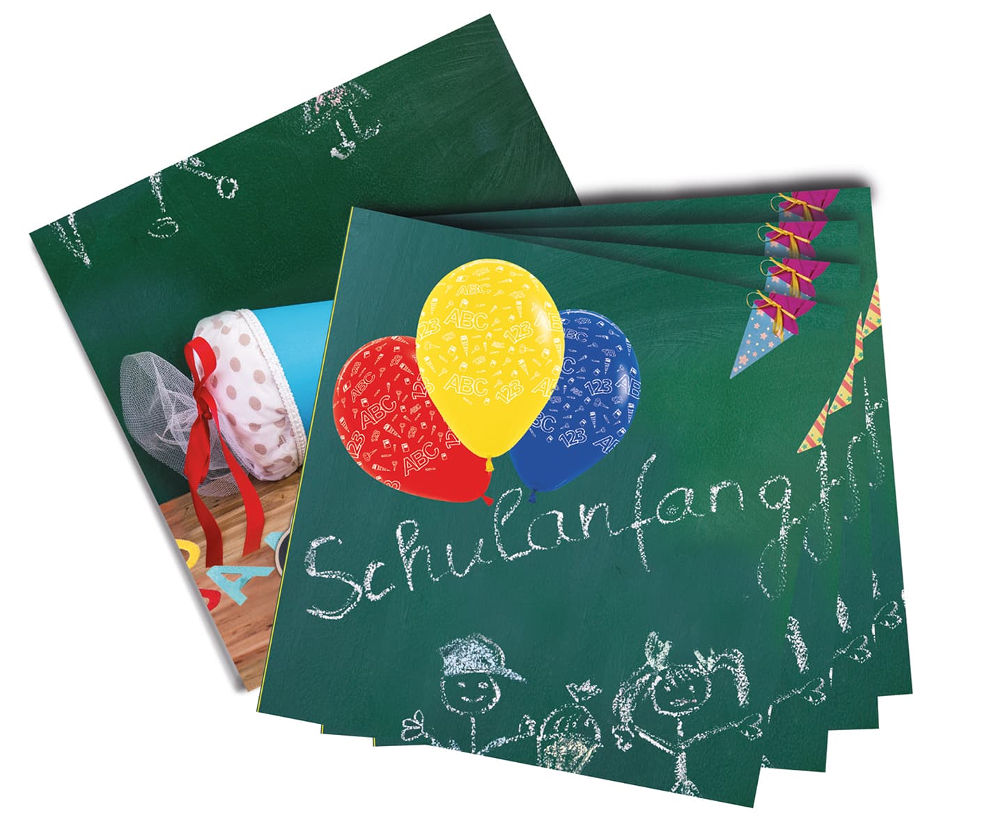 Happy People 20 Stück Servietten Schulanfang, 33x33cm, 3-lagig 