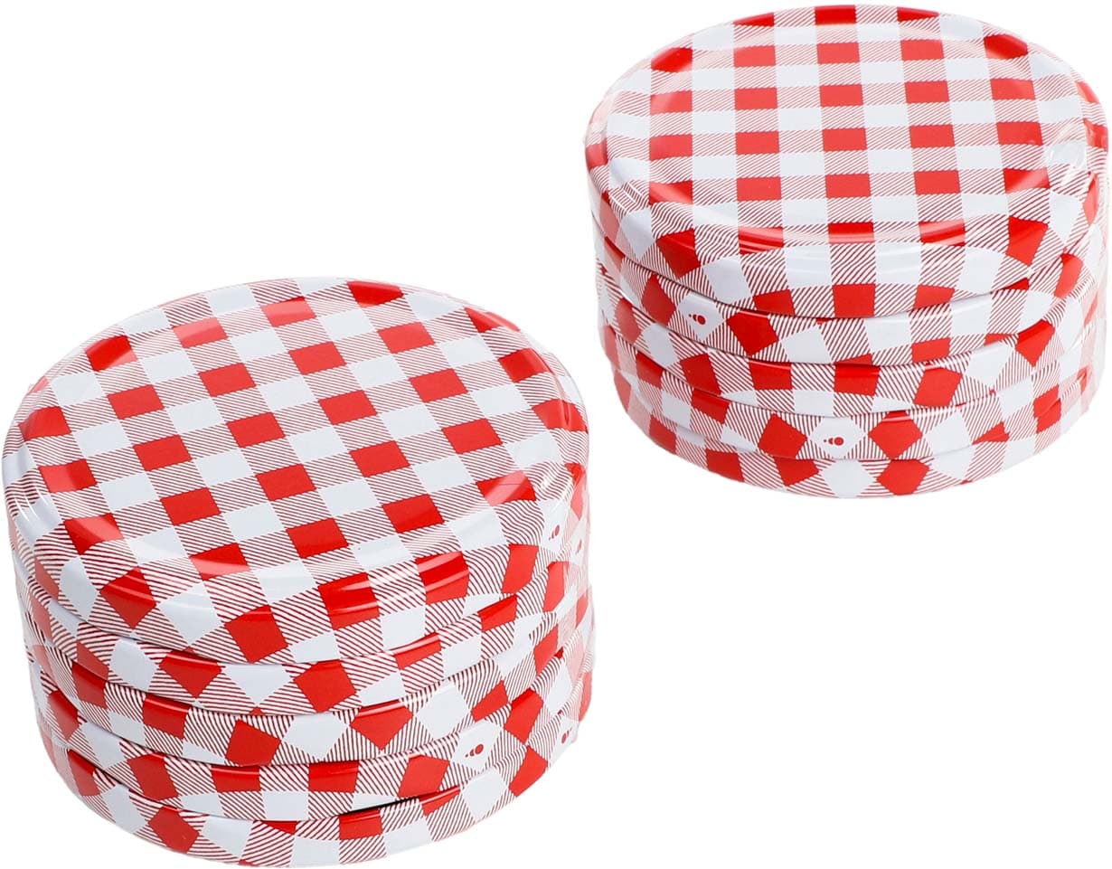 HI Ersatzdeckel Karo-Design 10er Beutel Ø ca. 8,2cm