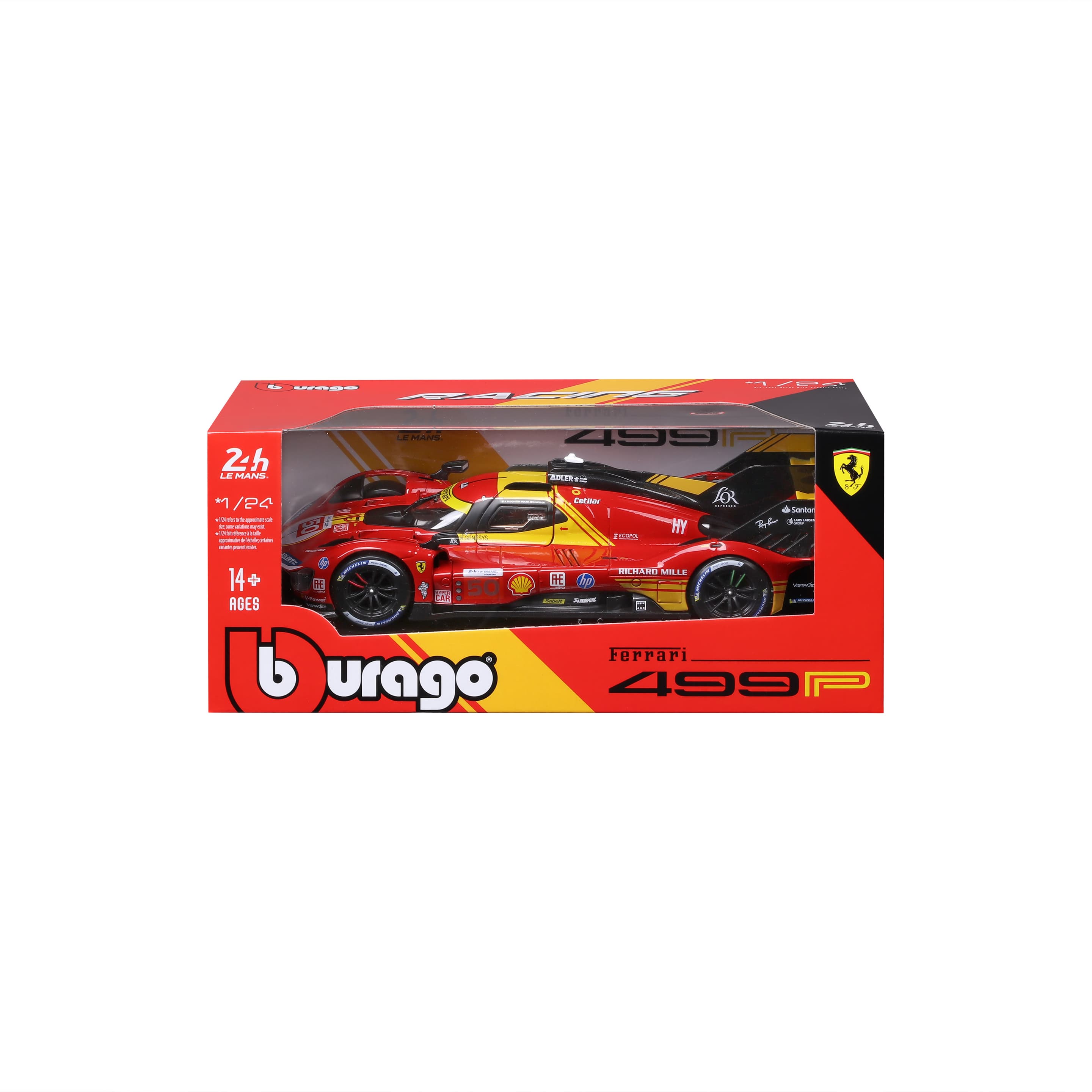 Produktbild Bburago - 1:24 Ferrari 499P LMH 50 Sieger LeMans (2024) 7 von 8