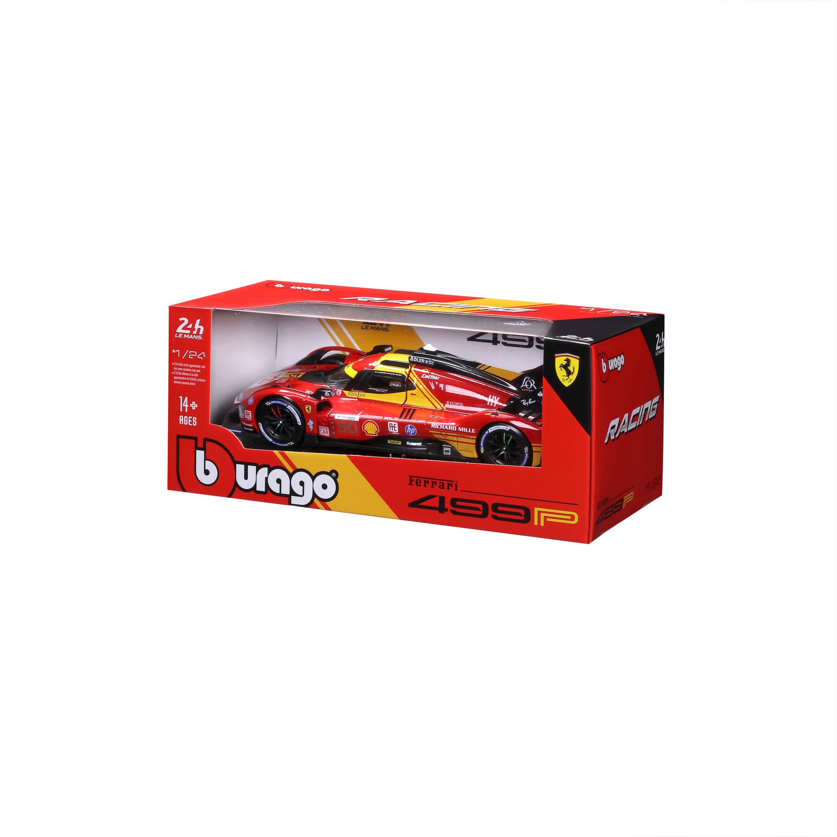 Produktbild Bburago - 1:24 Ferrari 499P LMH 50 Sieger LeMans (2024) 6 von 8