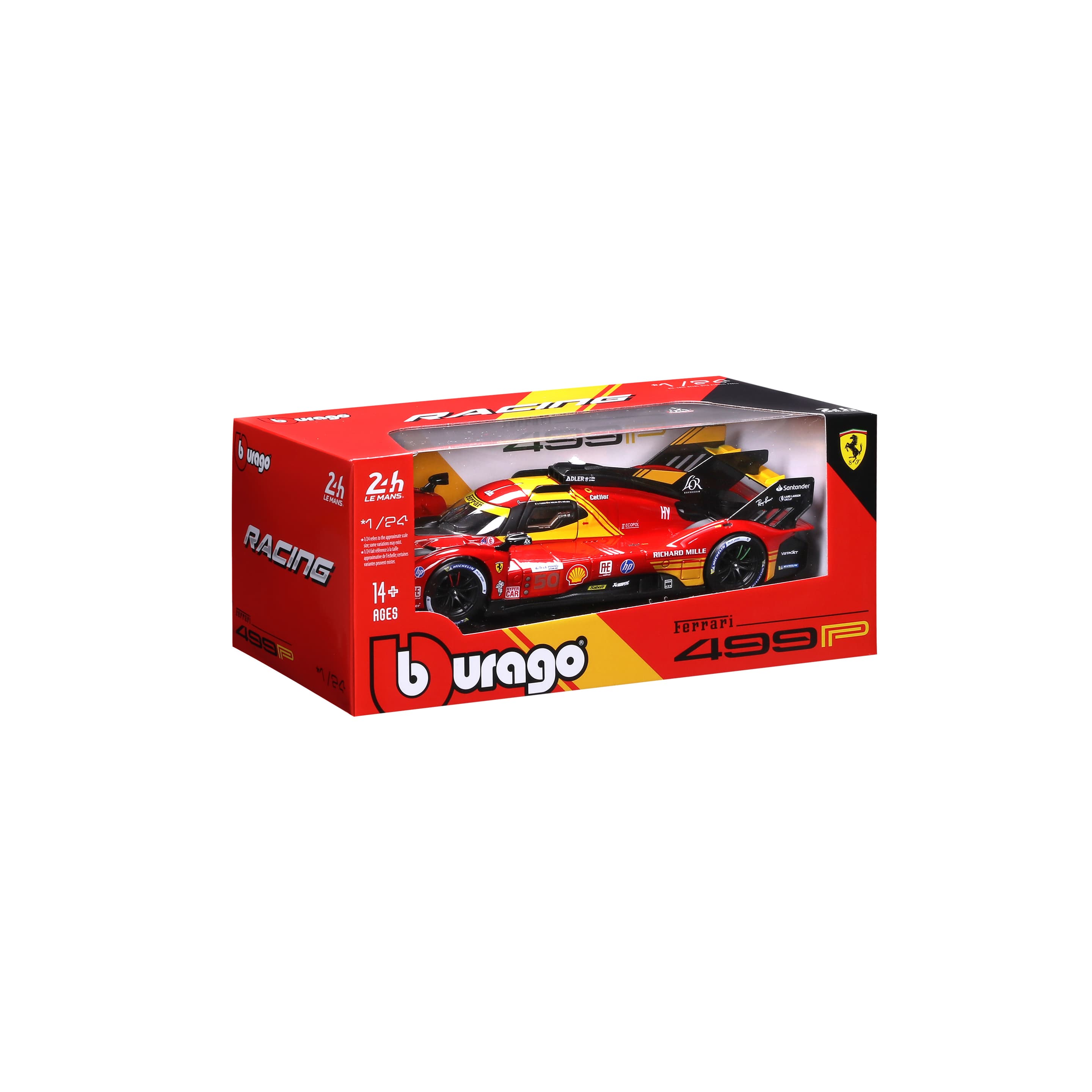 Produktbild Bburago - 1:24 Ferrari 499P LMH 50 Sieger LeMans (2024) 5 von 8