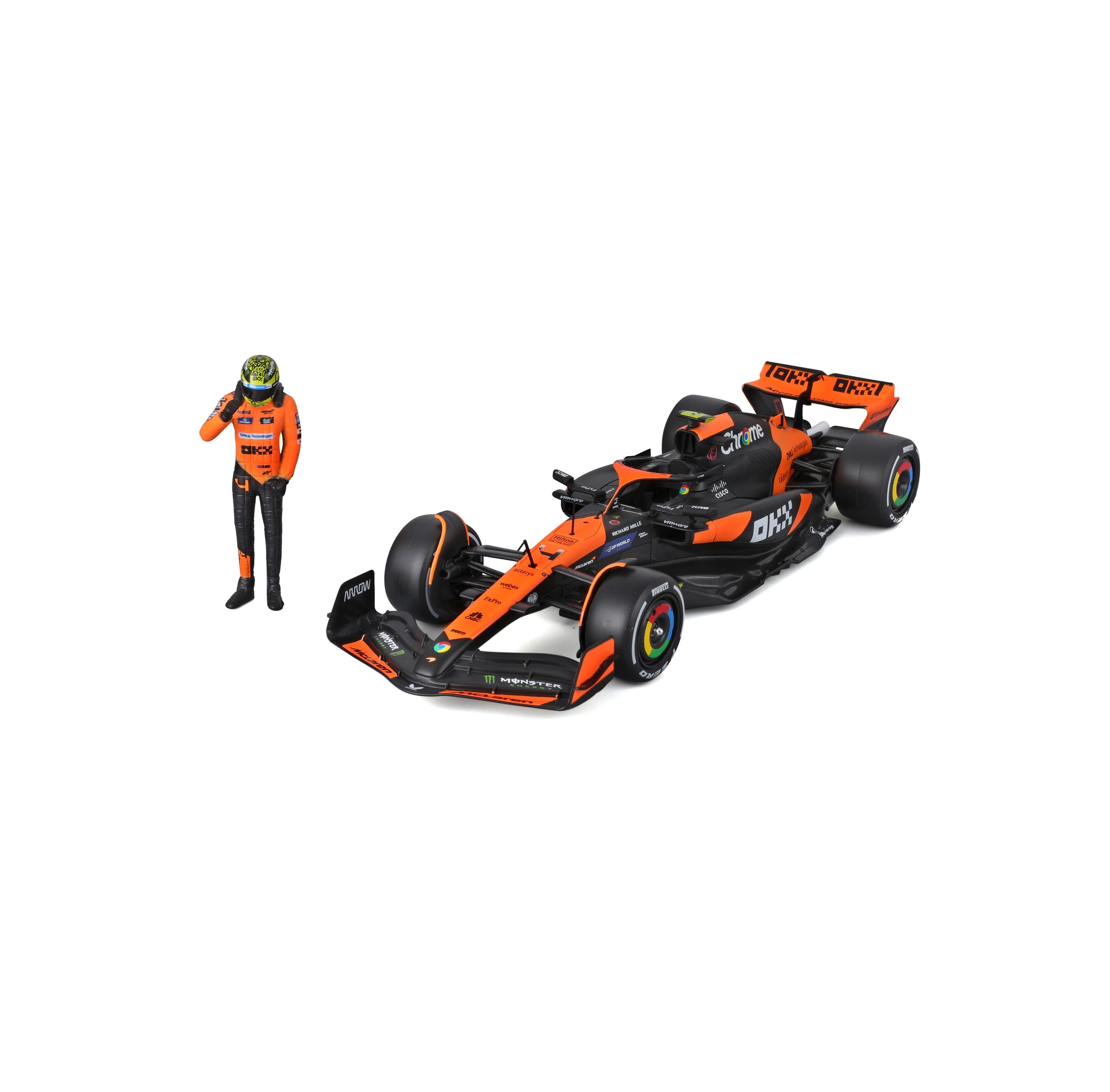 Produktbild Bburago - 1:24 McLaren MCL38 (2024), mit Figur, Windowbox 2 von 8