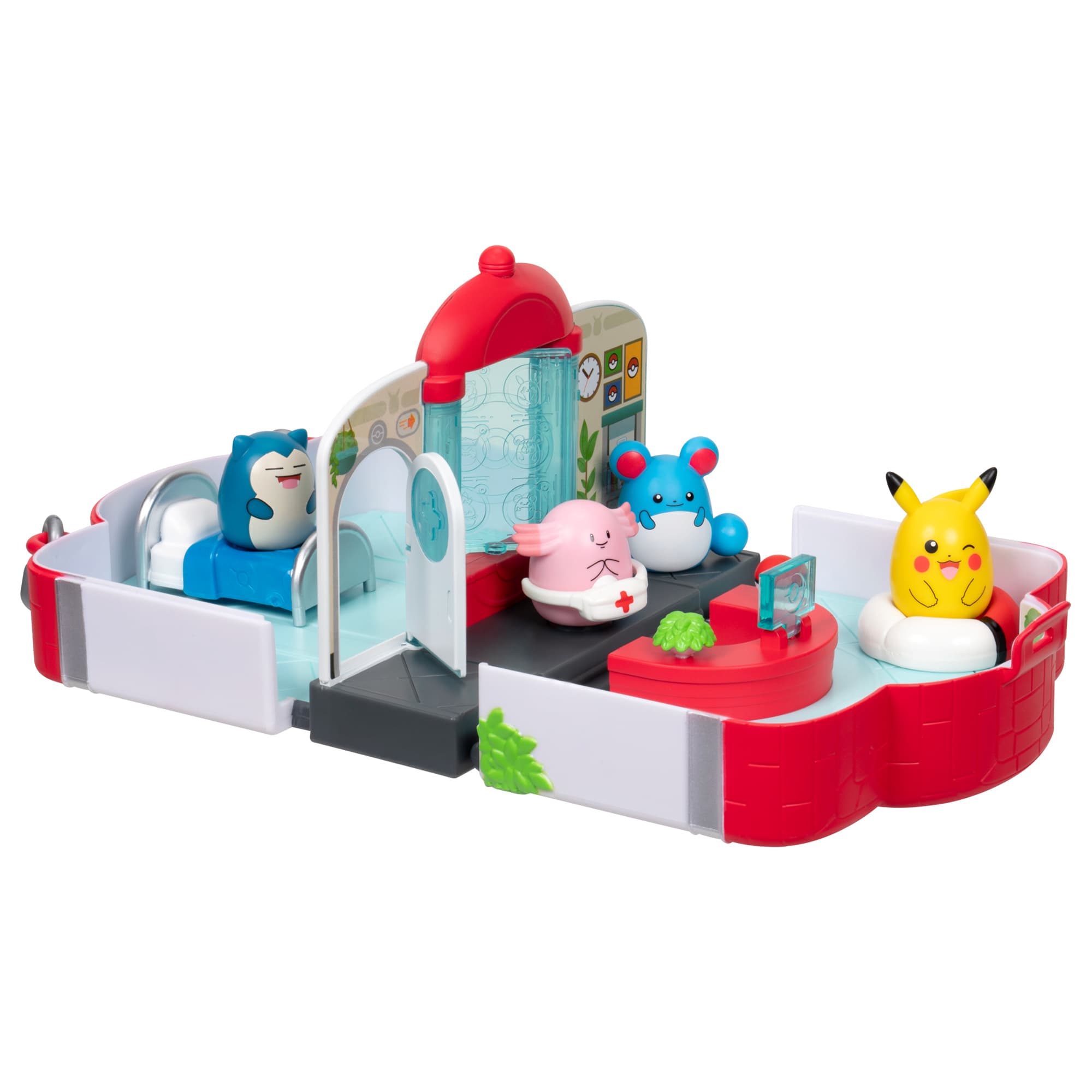 Pokémon-Center Spielset mit Squish-a-longs Figuren 