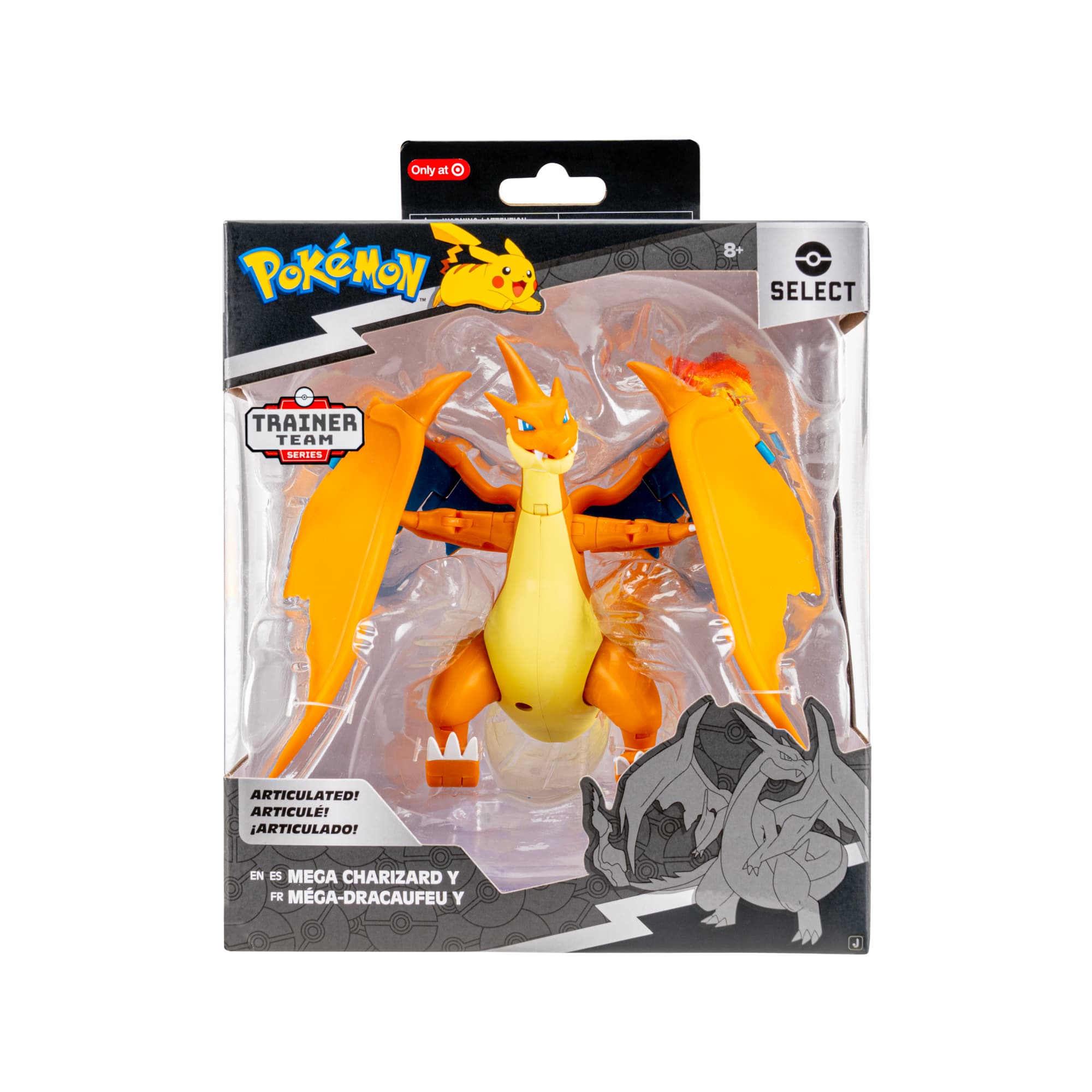 Pokémon Select - Mega-Glurak Y, bewegliche Figur 15cm