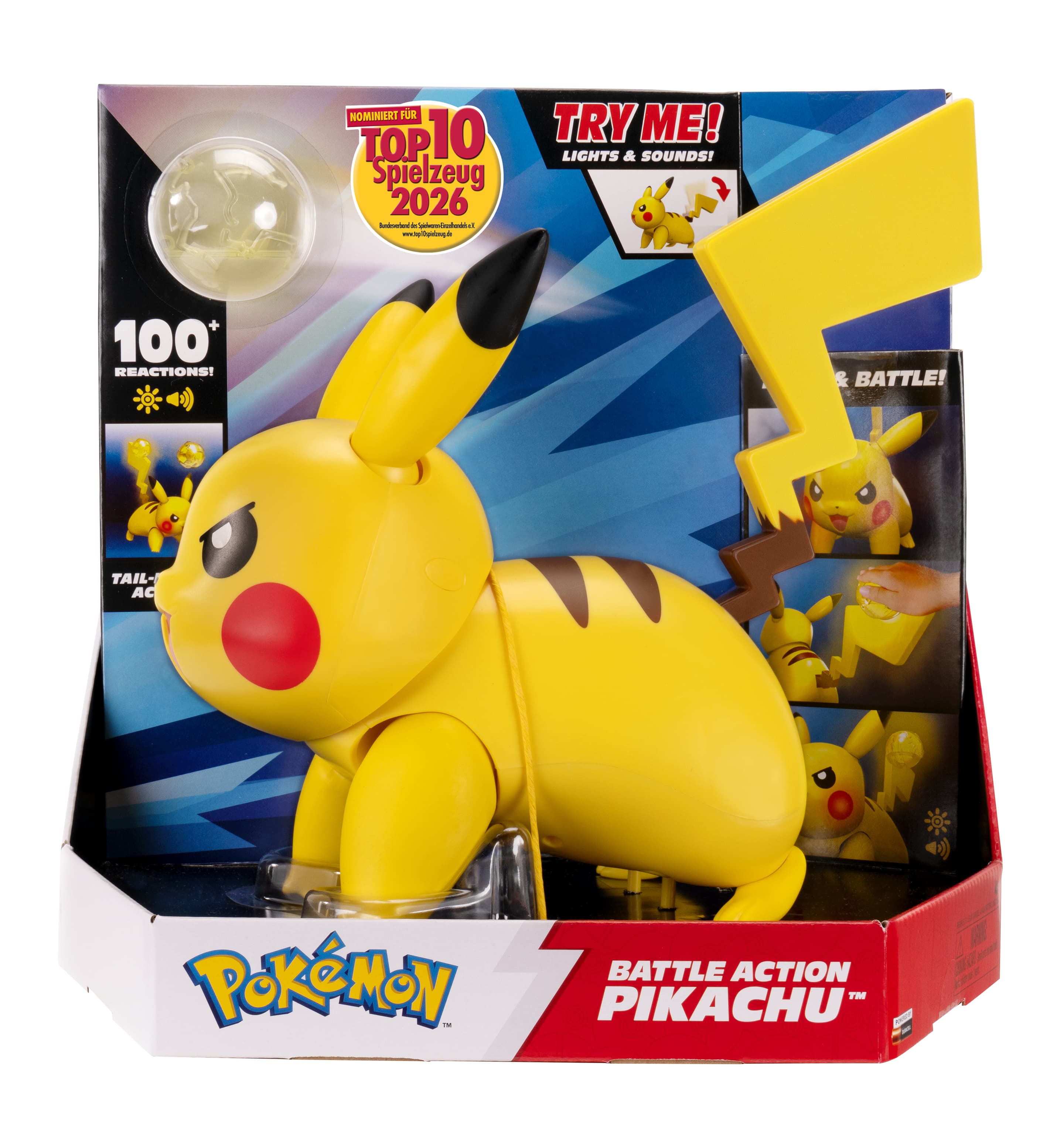 Pokémon Battle Action Pikachu Figur 30 cm