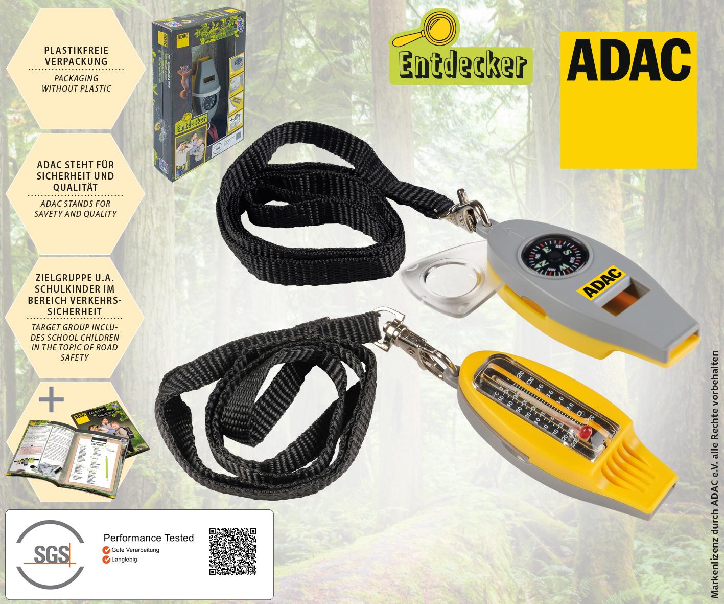 Happy People - ADAC Entdecker - 19511 Signalpfeife mit Karabiner